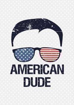 American style illustration. Vector background.