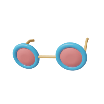 Glasses. 3d render png