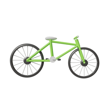 Bicycle. 3d render png