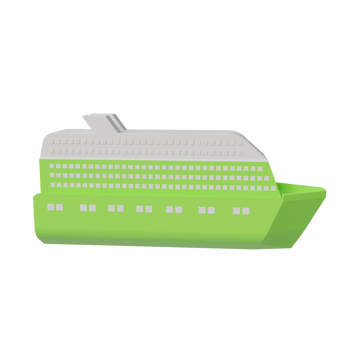Cruise ship. 3d render png