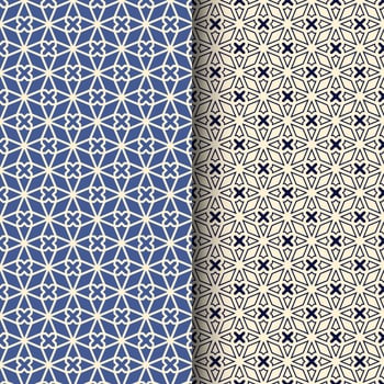 Seamless Authentic Arabic islamic geometric pattern with stats shape vector