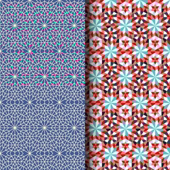 Persian Orosi Glass Islamic Geometric Pattern design vector