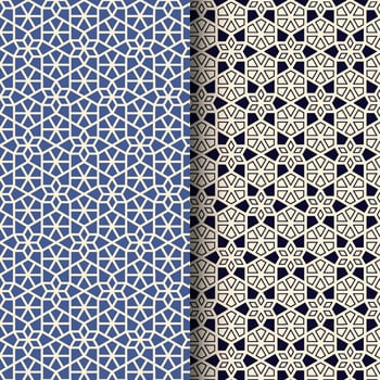 Seamless Flat arabic Ornamental geometric pattern background vector