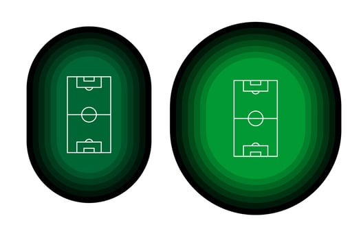 Stadium icon, circle shape logo or oval shape logotype that makes up the stadium vector