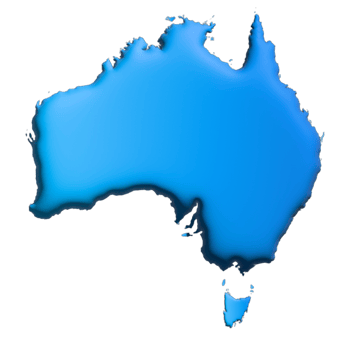 3d render country map Australia png