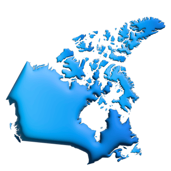 3d render country map Canada png