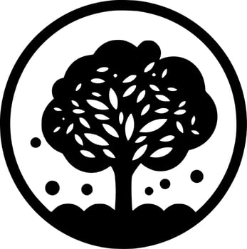 Fall - Black and White Isolated Icon - Vector illustration
