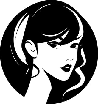 Fashion Girl, Minimalist and Simple Silhouette - Vector illustration