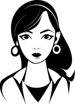 Fashion Girl - High Quality Vector Logo - Vector illustration ideal for T-shirt graphic