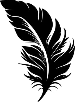 Feathers - Minimalist and Flat Logo - Vector illustration