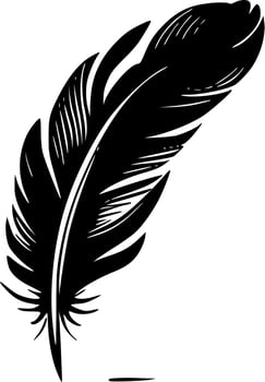 Feathers, Minimalist and Simple Silhouette - Vector illustration