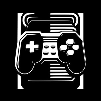 Game, Black and White Vector illustration