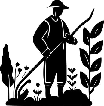 Gardening - Minimalist and Flat Logo - Vector illustration
