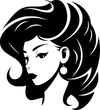 Hair - Minimalist and Flat Logo - Vector illustration