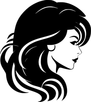Hair, Minimalist and Simple Silhouette - Vector illustration