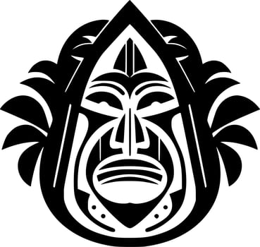 Hawaii, Black and White Vector illustration