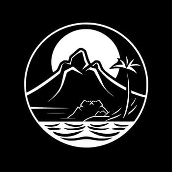 Hawaii, Minimalist and Simple Silhouette - Vector illustration