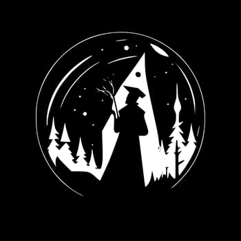 Magical - Black and White Isolated Icon - Vector illustration