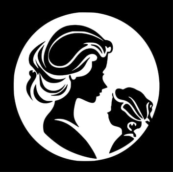 Mother - Minimalist and Flat Logo - Vector illustration