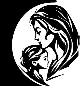 Mother - Minimalist and Flat Logo - Vector illustration