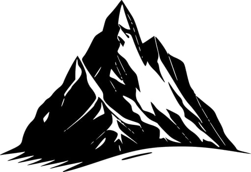 Mountain, Minimalist and Simple Silhouette - Vector illustration