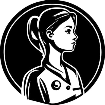 Nursing - Minimalist and Flat Logo - Vector illustration