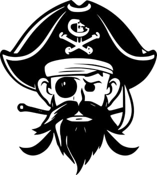 Pirate - Minimalist and Flat Logo - Vector illustration