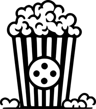 Popcorn - High Quality Vector Logo - Vector illustration ideal for T-shirt graphic