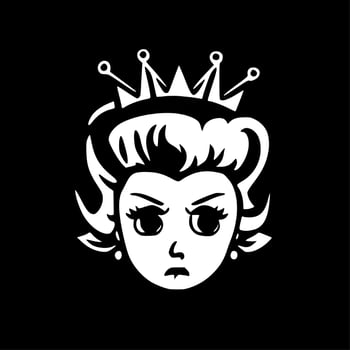 Queen - Minimalist and Flat Logo - Vector illustration