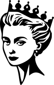 Queen - Minimalist and Flat Logo - Vector illustration