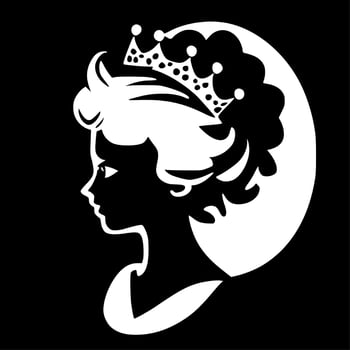 Queen, Minimalist and Simple Silhouette - Vector illustration