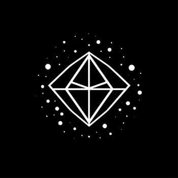 Rhinestones - Minimalist and Flat Logo - Vector illustration