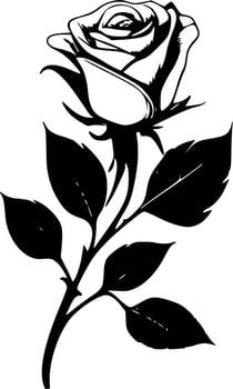 Rose - Minimalist and Flat Logo - Vector illustration