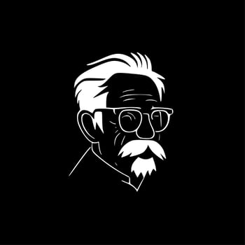 Senior - Minimalist and Flat Logo - Vector illustration