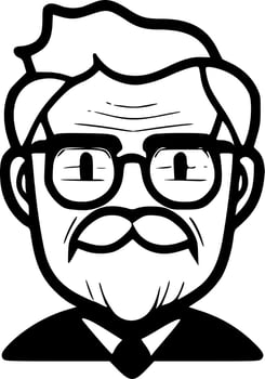 Senior - Minimalist and Flat Logo - Vector illustration
