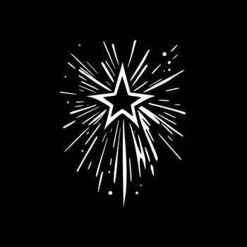 Sparkle, Black and White Vector illustration