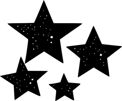 Stars, Minimalist and Simple Silhouette - Vector illustration