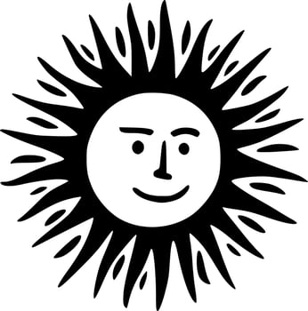 Sun - Minimalist and Flat Logo - Vector illustration