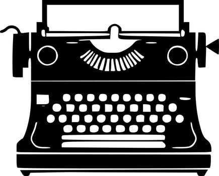 Typewriter - Minimalist and Flat Logo - Vector illustration