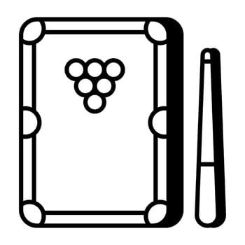 A trendy vector design of billiard game
