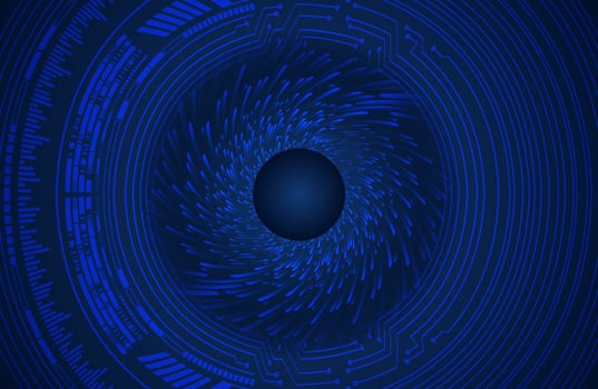Modern Cybersecurity Eye on Technology Background vector