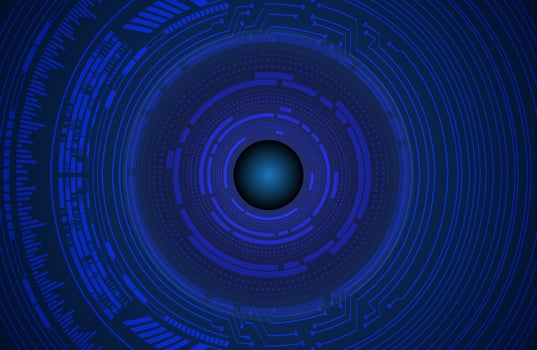 Modern Cybersecurity Eye on Technology Background vector