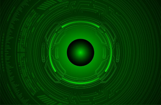 Modern Cybersecurity Eye on Technology Background vector