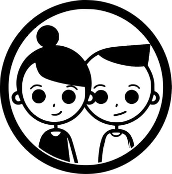 Children - High Quality Vector Logo - Vector illustration ideal for T-shirt graphic