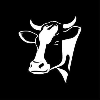 Cowhide - Black and White Isolated Icon - Vector illustration