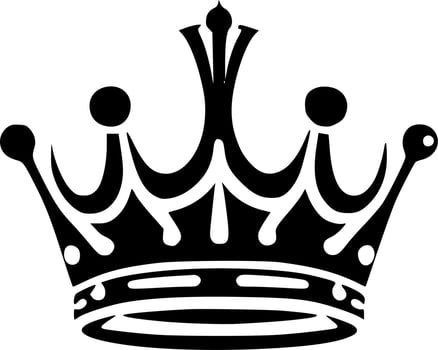 Crown, Minimalist and Simple Silhouette - Vector illustration