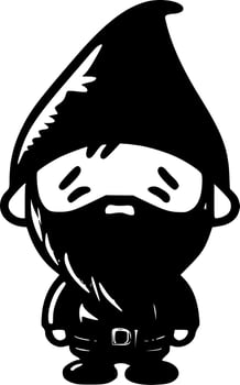 Gnome, Minimalist and Simple Silhouette - Vector illustration