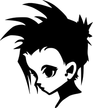 Goth, Minimalist and Simple Silhouette - Vector illustration