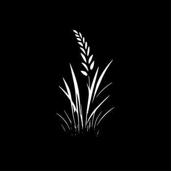 Grass, Minimalist and Simple Silhouette - Vector illustration