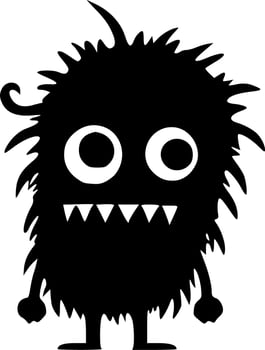 Monster, Minimalist and Simple Silhouette - Vector illustration